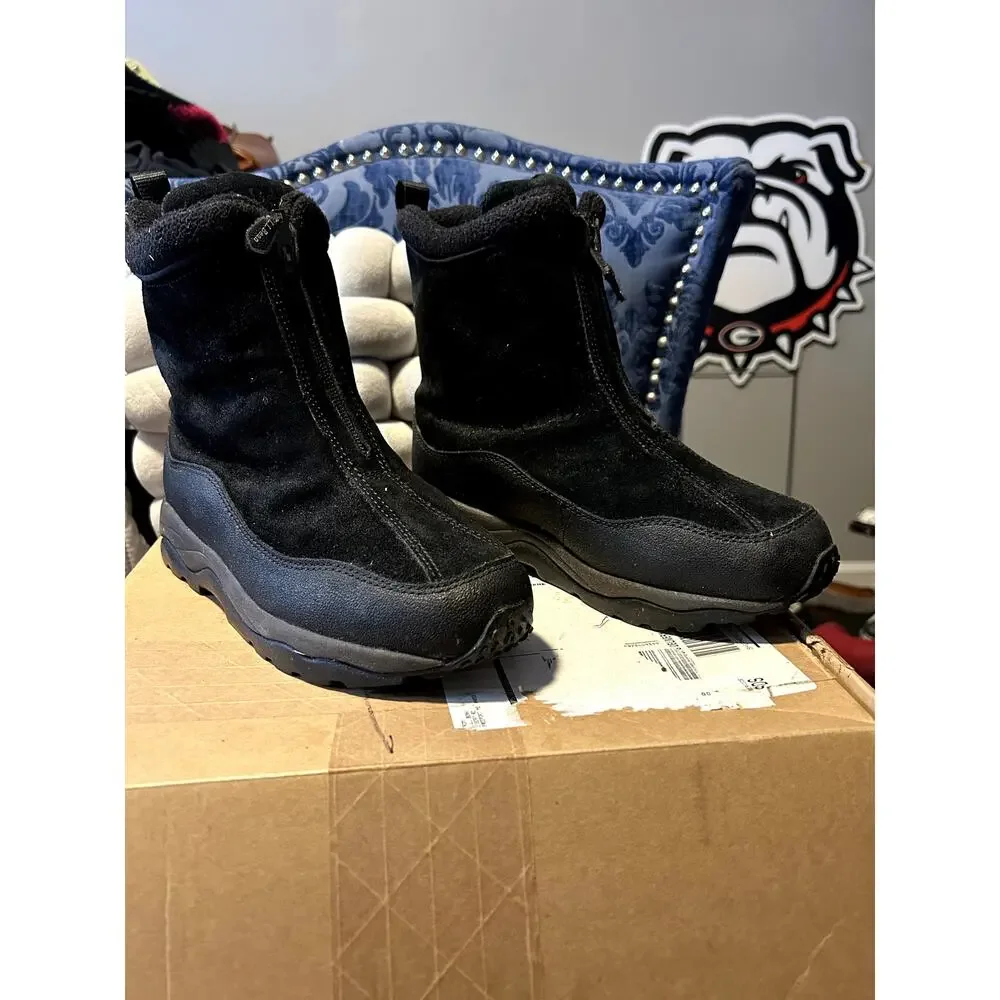 L.L. Bean High Suede Primaloft Front Zip Boots size 8 NWT